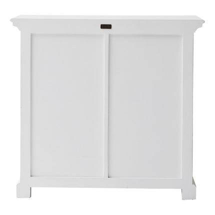 35" White Accent Cabinet With Two Drawers and Baskets HomeRoots