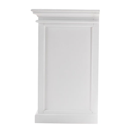 64" White Distressed Solid Wood Sideboard with Four Glass Doors HomeRoots