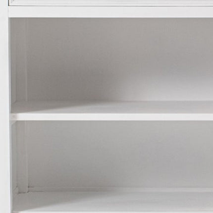 57" White Wood Two Drawer Buffet Table HomeRoots