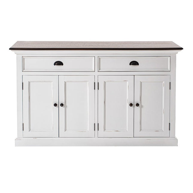 Modern Farmhouse Brown And White Buffet Server HomeRoots