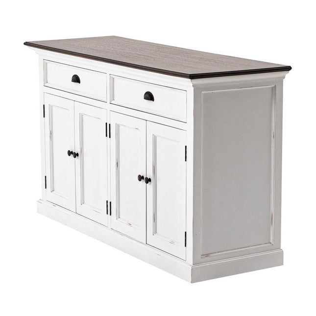 Modern Farmhouse Brown And White Buffet Server HomeRoots