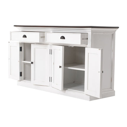Modern Farmhouse Brown And White Buffet Server HomeRoots