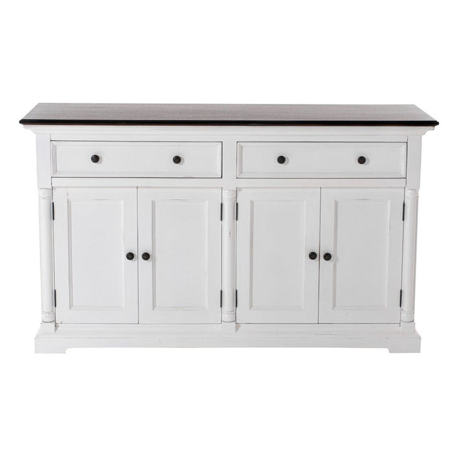Modern Farm Brown And White Two Door Buffet Server HomeRoots