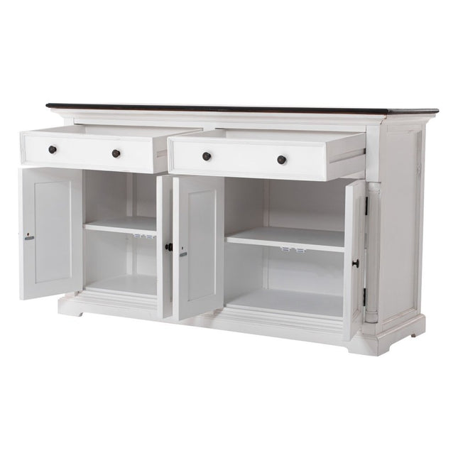 Modern Farm Brown And White Two Door Buffet Server HomeRoots