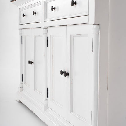 Modern Farm Brown And White Two Door Buffet Server HomeRoots