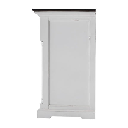Modern Farm Brown And White Two Door Buffet Server HomeRoots