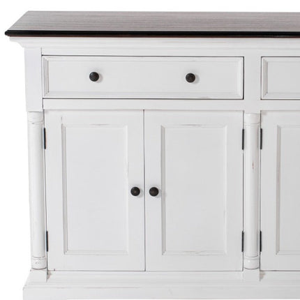Modern Farm Brown And White Two Door Buffet Server HomeRoots