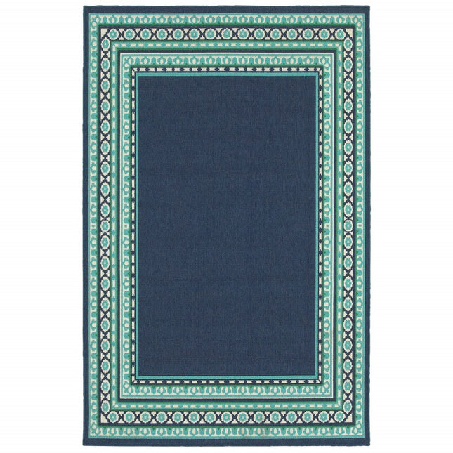 Blue and Green Indoor Outdoor Area Rug HomeRoots