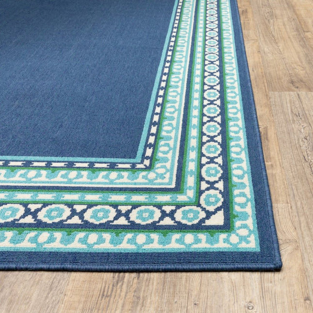 Blue and Green Indoor Outdoor Area Rug HomeRoots