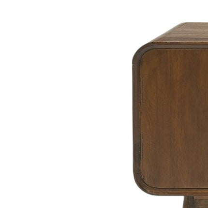 50" Brown Solid Wood Enclosed and Open Storage TV Stand HomeRoots