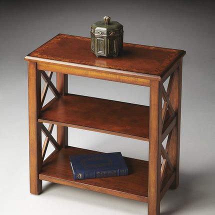 25" Brown Two Tier Standard Bookcase HomeRoots
