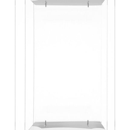 25" Clear Plastic Two Tier Bookcase HomeRoots