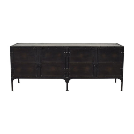 62" Black Iron Sideboard Console Cabinet HomeRoots