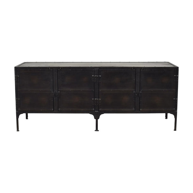 62" Black Iron Sideboard Console Cabinet HomeRoots