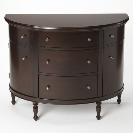 41" Dark Brown Solid Wood Five Drawer Sideboard HomeRoots