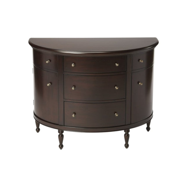 41" Dark Brown Solid Wood Five Drawer Sideboard HomeRoots