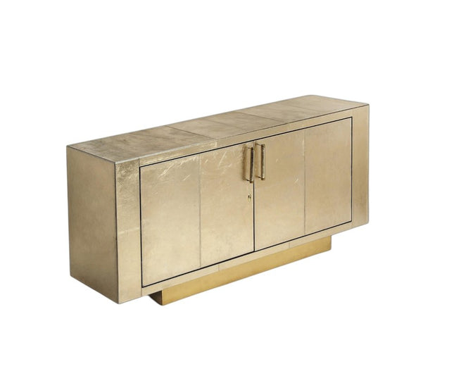 71" Gold Solid Wood Buffet Table with Two Doors HomeRoots