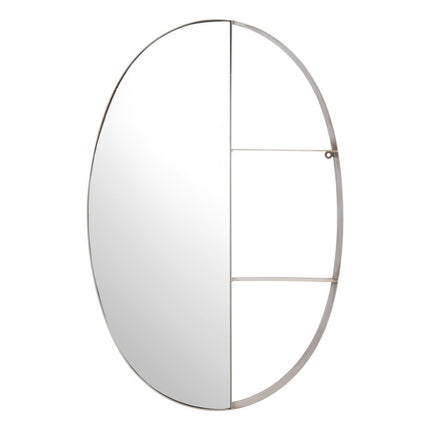 34" Bronze Oval Steel Framed Accent Mirror HomeRoots