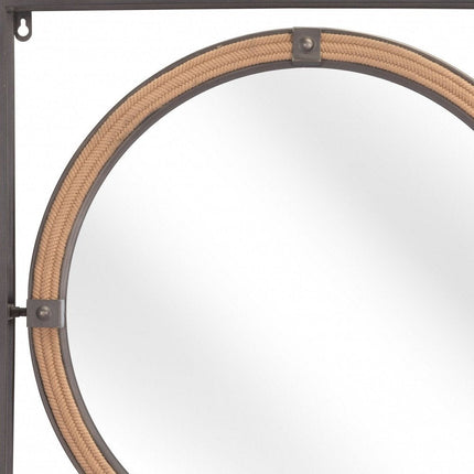 22" Gray Square Steel Framed Accent Mirror HomeRoots