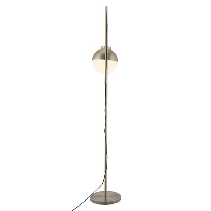 69" Bronze Steel Floor Lamp With Bronze Steel Globe Shade HomeRoots