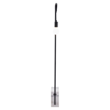 59" Black And White Steel LED Floor Lamp HomeRoots