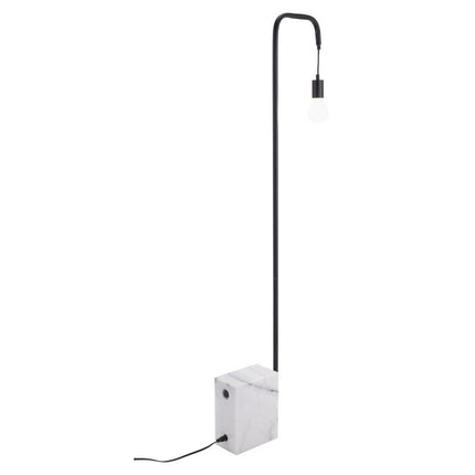 59" Black And White Steel LED Floor Lamp HomeRoots