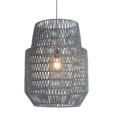 Gray Woven Sky Zig Zag Ceiling Lamp HomeRoots