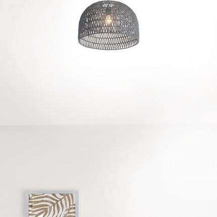 Gray Lantern Metal Dimmable Ceiling Light With Shades HomeRoots