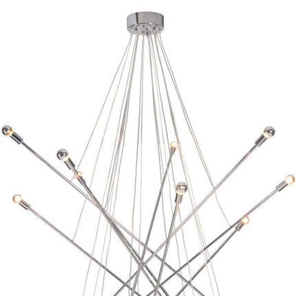 Silver Multi Light Metal Dimmable Chandelier HomeRoots