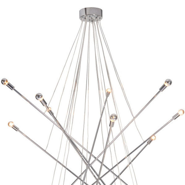Silver Multi Light Metal Dimmable Chandelier HomeRoots