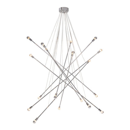 Silver Multi Light Metal Dimmable Chandelier HomeRoots