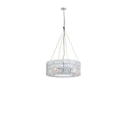 Silver Lantern Metal Chandelier With Silver Shades HomeRoots