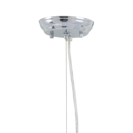 Silver Lantern Metal Chandelier With Silver Shades HomeRoots