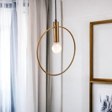 Gold Ring Metal Dimmable Chandelier HomeRoots