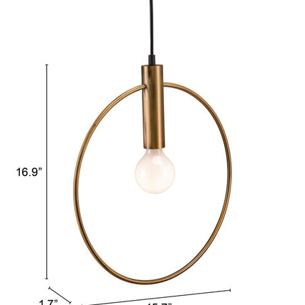 Gold Ring Metal Dimmable Chandelier HomeRoots