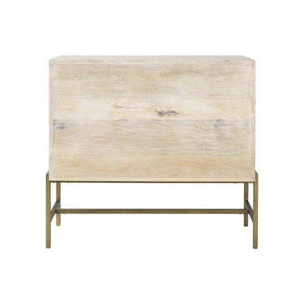 38" Gray Solid Wood Sideboard with Two Glass Doors HomeRoots