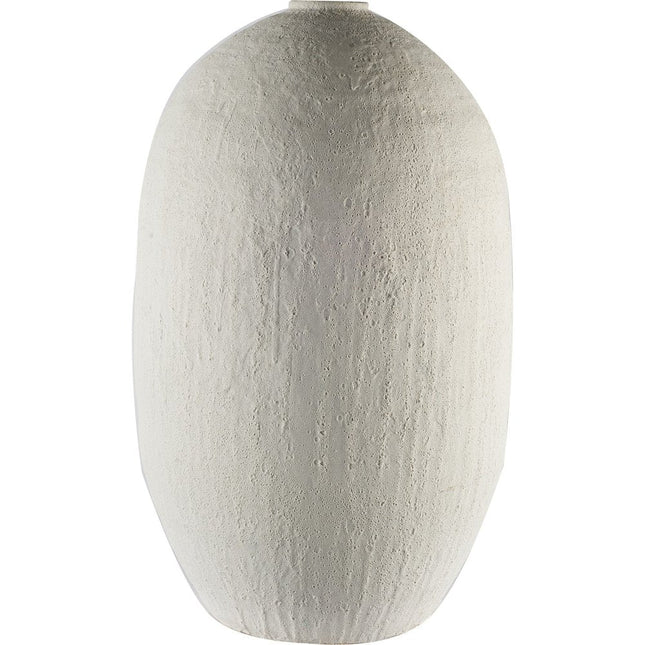 32" White Cylinder Ceramic Floor Vase HomeRoots