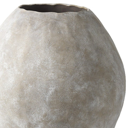28" Tan Cylinder Ceramic Floor Vase HomeRoots