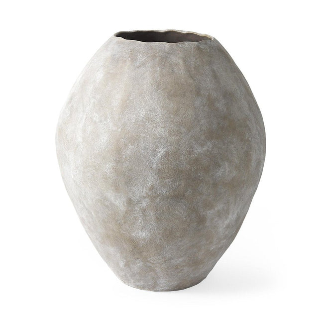 28" Tan Cylinder Ceramic Floor Vase HomeRoots