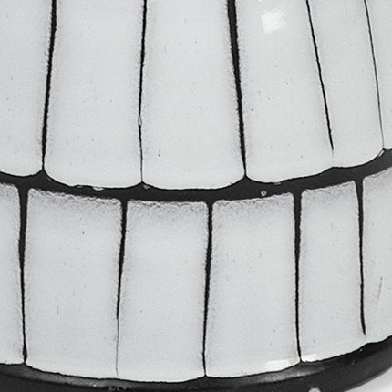 10" Black And White Cylinder Ceramic Urns Jars HomeRoots