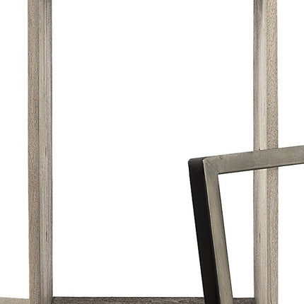 Set of Two Brown Solid and Manufactured Wood Two Tier Floating Bookcase HomeRoots