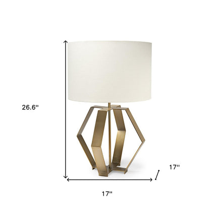 Gold Geometric Design Table Lamp HomeRoots