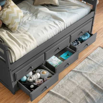 ACME 39235 Darcie Captain Bed, Gray Finish