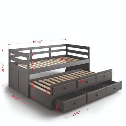 ACME 39235 Darcie Captain Bed, Gray Finish