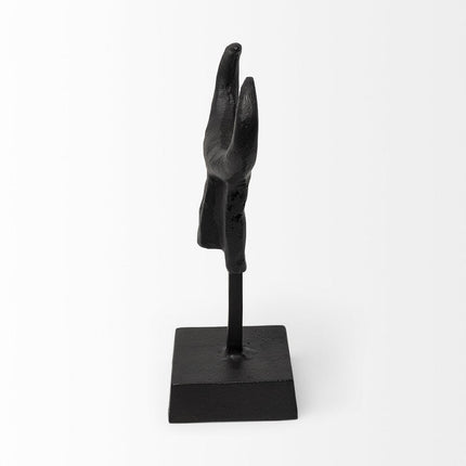 Black Metal Tribal Inspired Sculpture HomeRoots