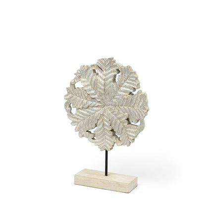 Petite Wood And Metal Floral Decor Piece HomeRoots
