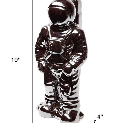 Over The Moon Silverplated Astronaut Sculpture HomeRoots