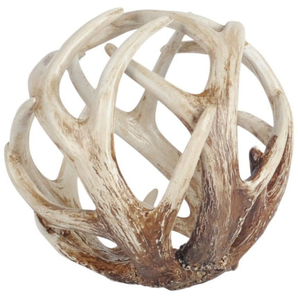 White Resin Antler Shaped Sculpture HomeRoots