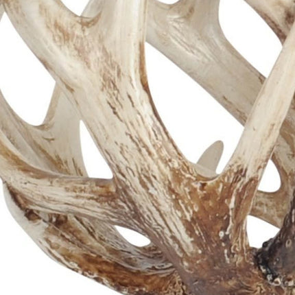 White Resin Antler Shaped Sculpture HomeRoots