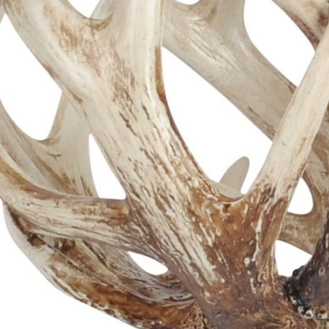 White Resin Antler Shaped Sculpture HomeRoots